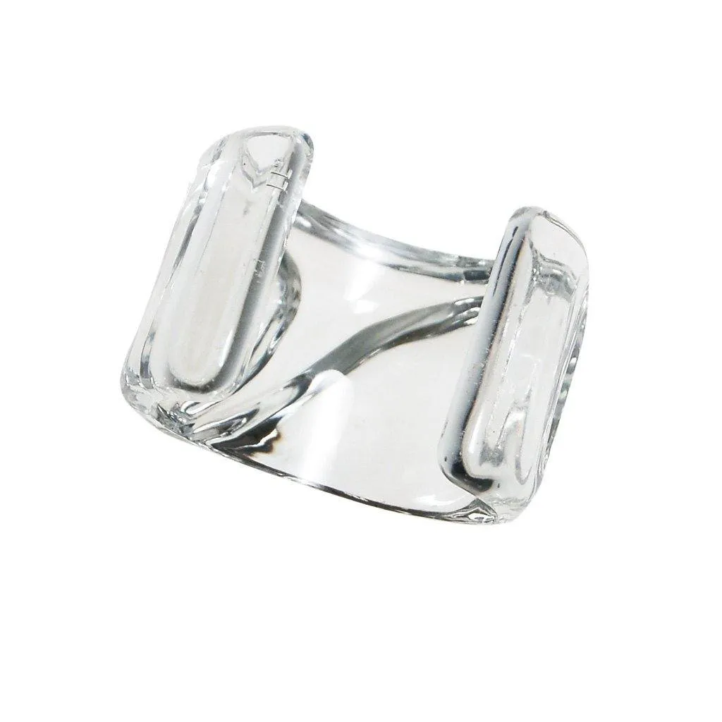 Estee Lauder Couture Clear Lucite Wide Cuff Bracelet