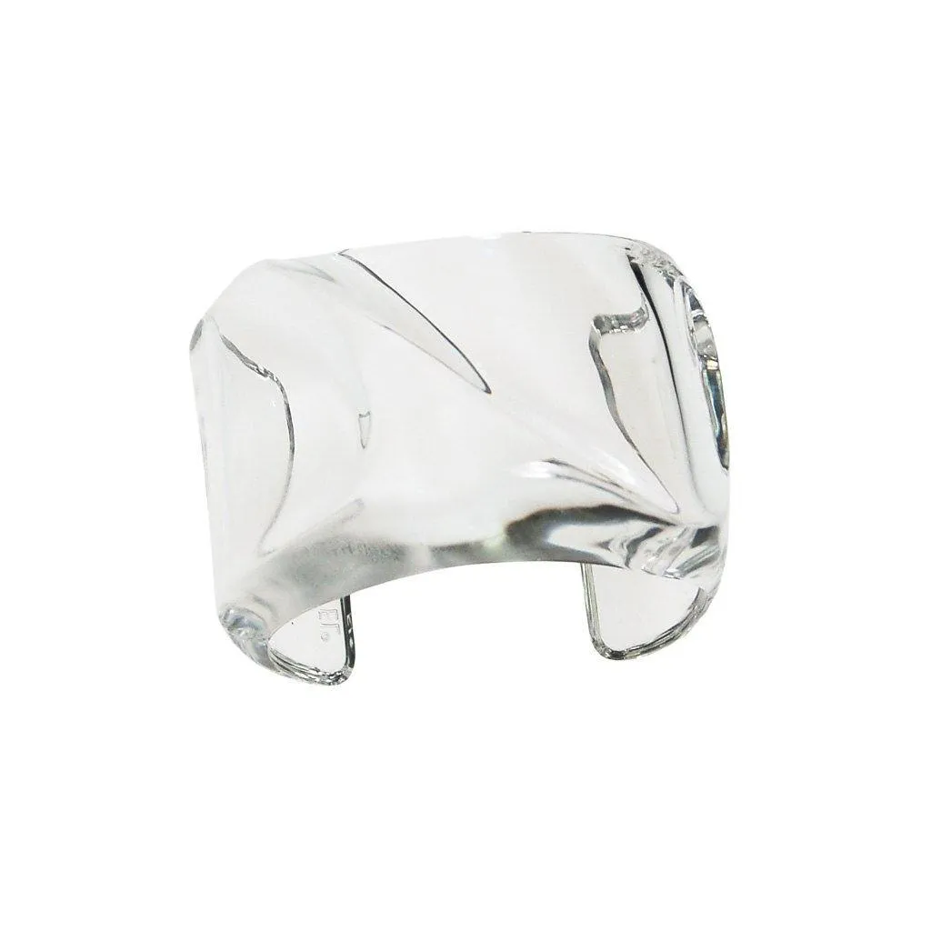 Estee Lauder Couture Clear Lucite Wide Cuff Bracelet