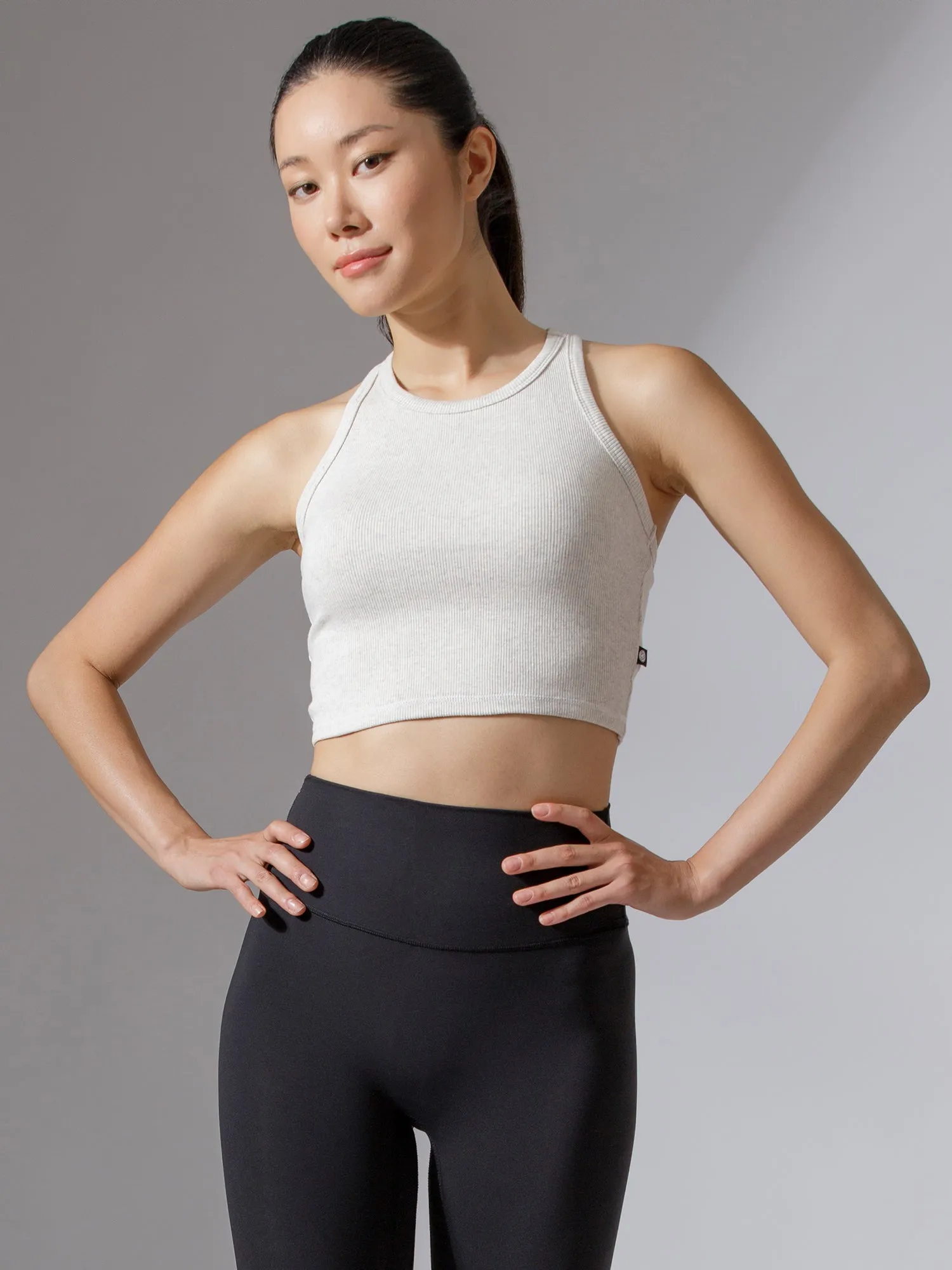 EVERYDAY RIBBED CROPPED SINGLET