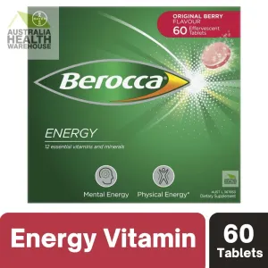 [Expiry: 05/2026] Berocca Energy Original Berry 60 Effervescent Tablets