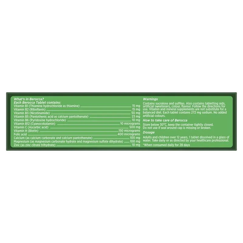 [Expiry: 05/2026] Berocca Energy Original Berry 60 Effervescent Tablets