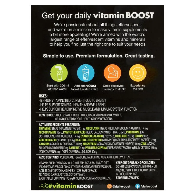 [Expiry: 07/2025] Voost Energy Orange & Mango Effervescent 60 Tablets