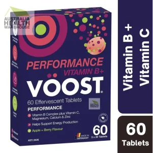 [Expiry: 09/2025] Voost Vitamin B  Performance (Apple   Berry Flavour) Effervescent 60 Tablets