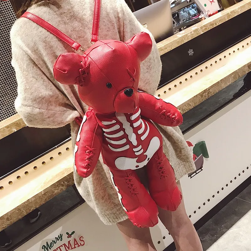 Fashion Skeleton Bear Backpack