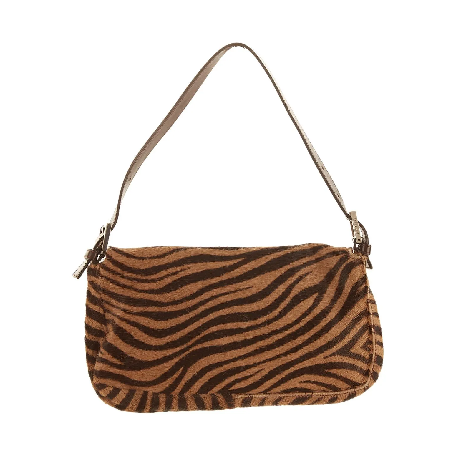Fendi Brown Tiger Print Baguette