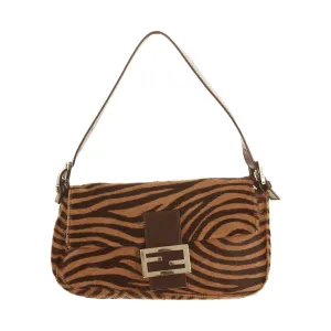 Fendi Brown Tiger Print Baguette