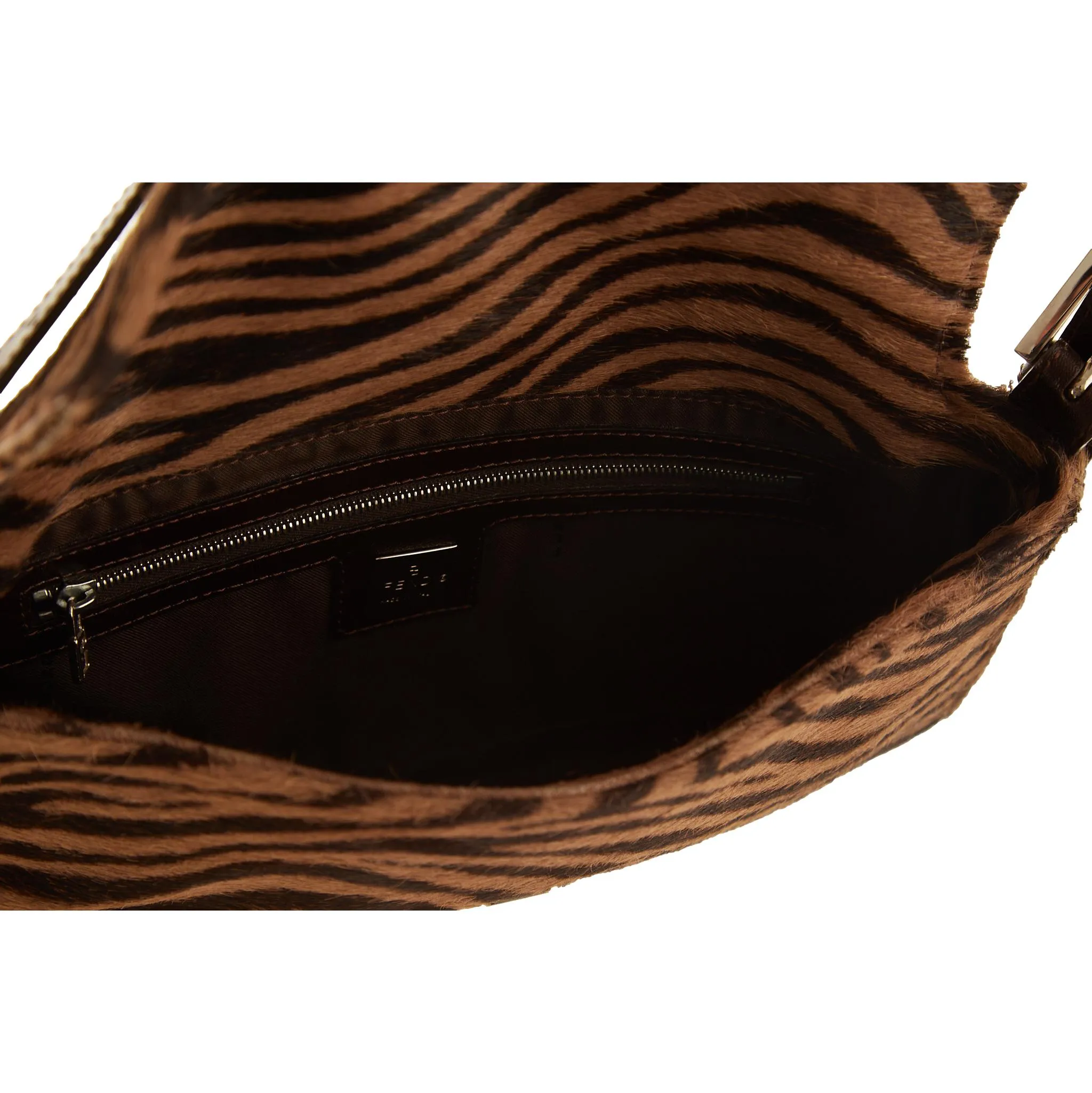Fendi Brown Tiger Print Baguette