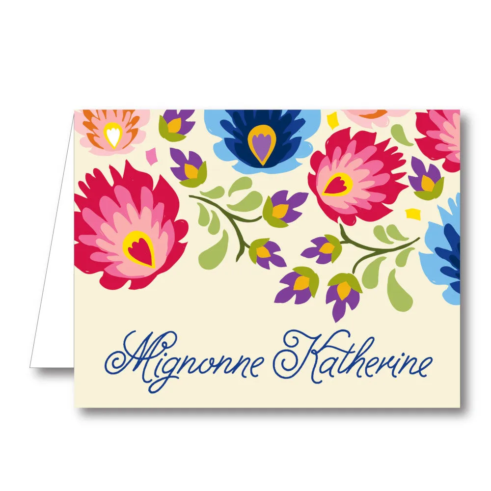 Fiesta Floral Folded Notecard
