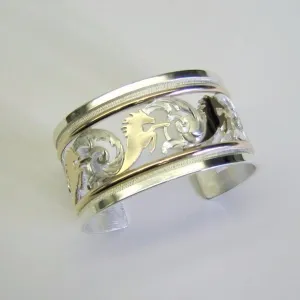 Floral Wave Horse Cuff