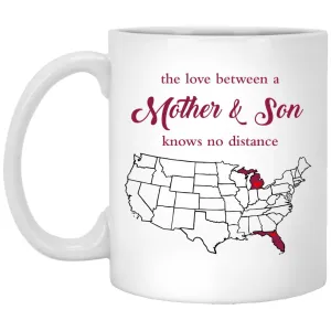 Florida Michigan The Love Between Mother And Son Mug