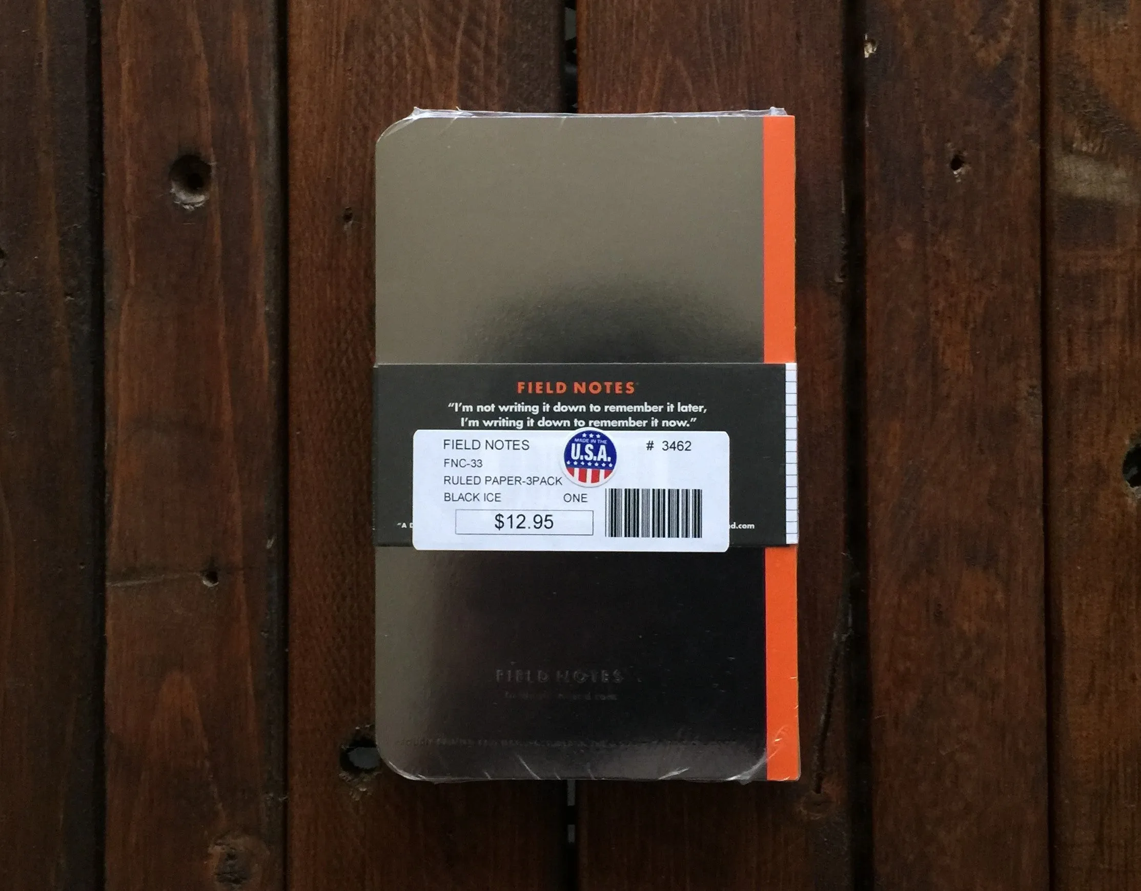 FNC-33 Field Notes Black Ice Ruled Paper 3-Pack