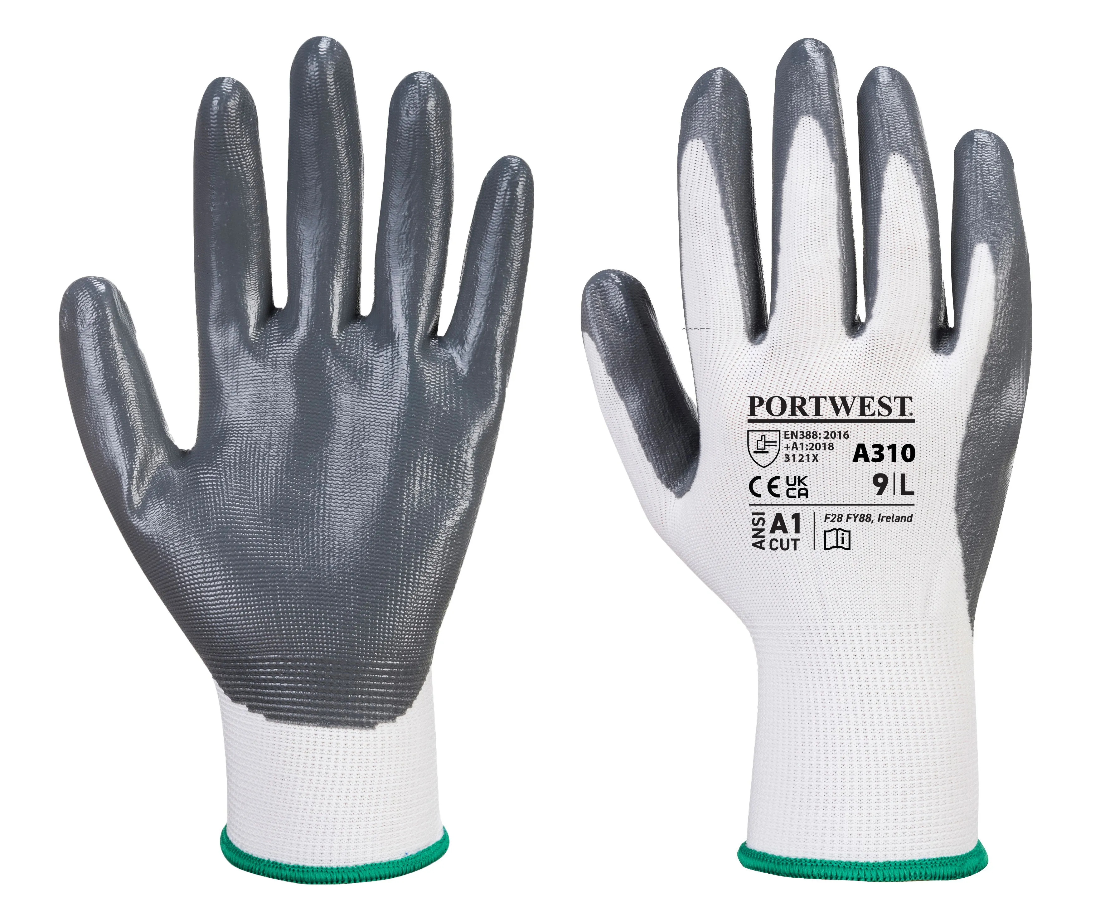 Foamed Nitrile Coated Polyester Gloves