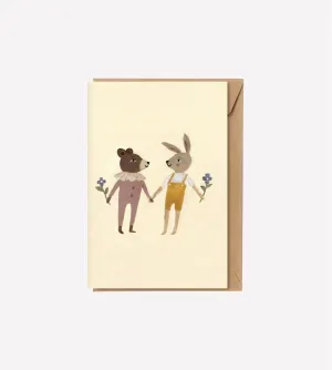 Folded A5 - Teddy and Bunny