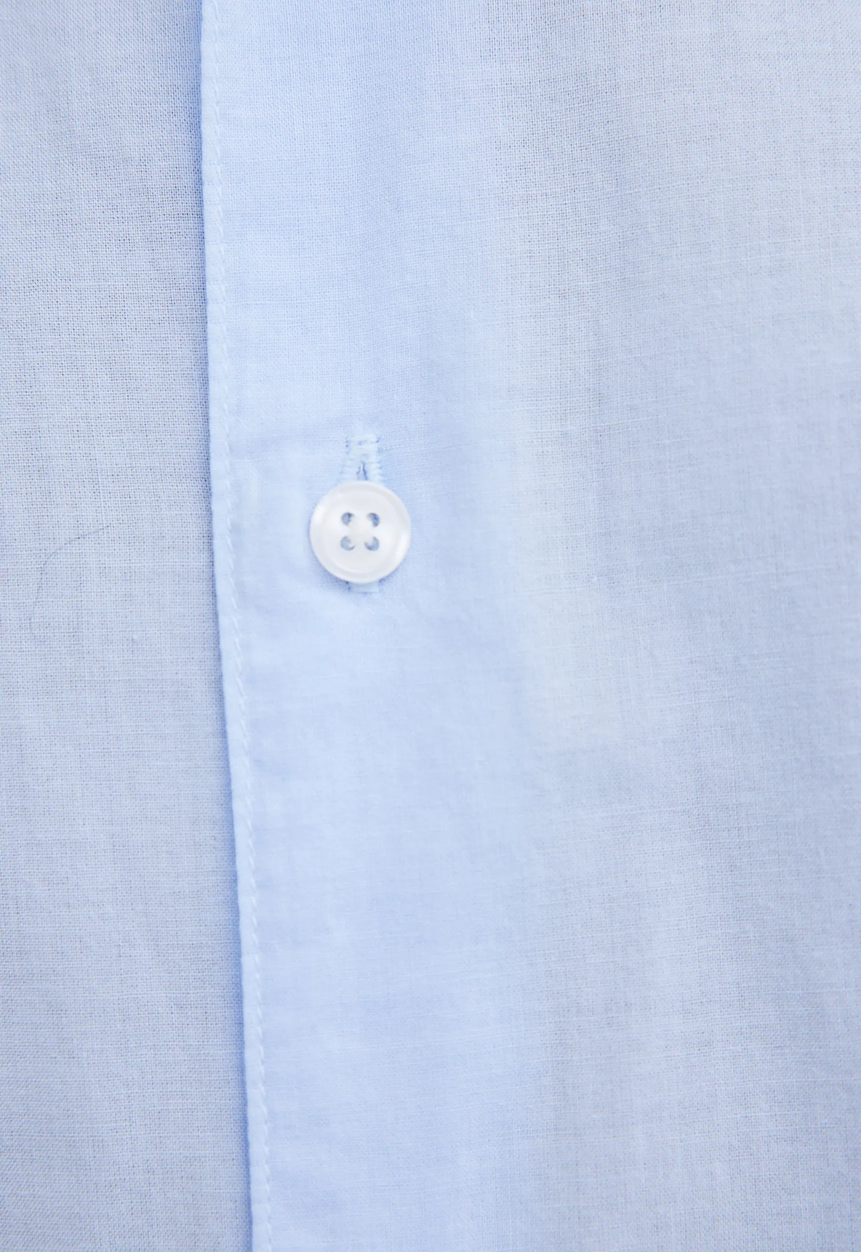 Folded Collar Cotton Shirt - Big Blue