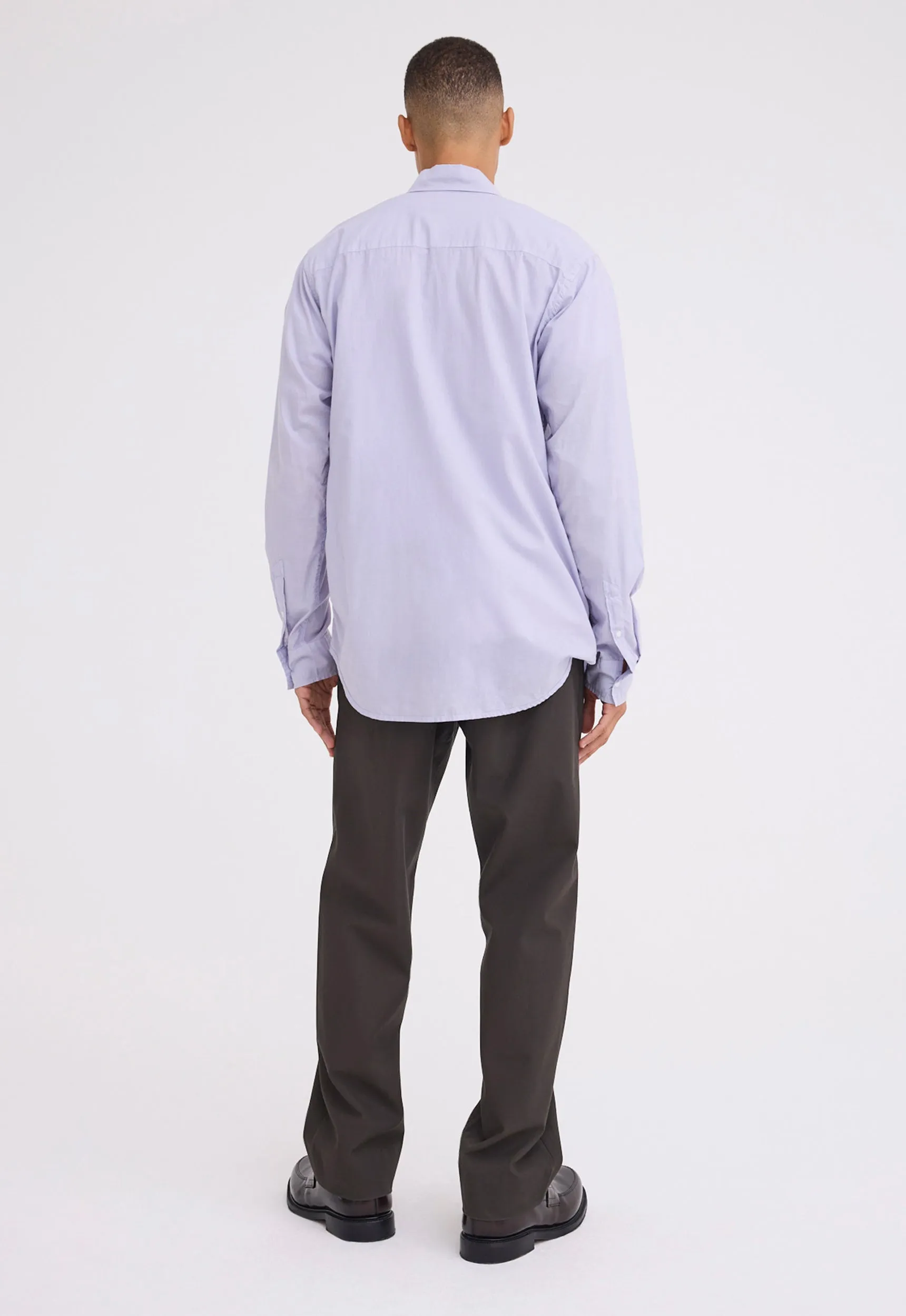 Folded Collar Cotton Shirt - Orbit Lilac