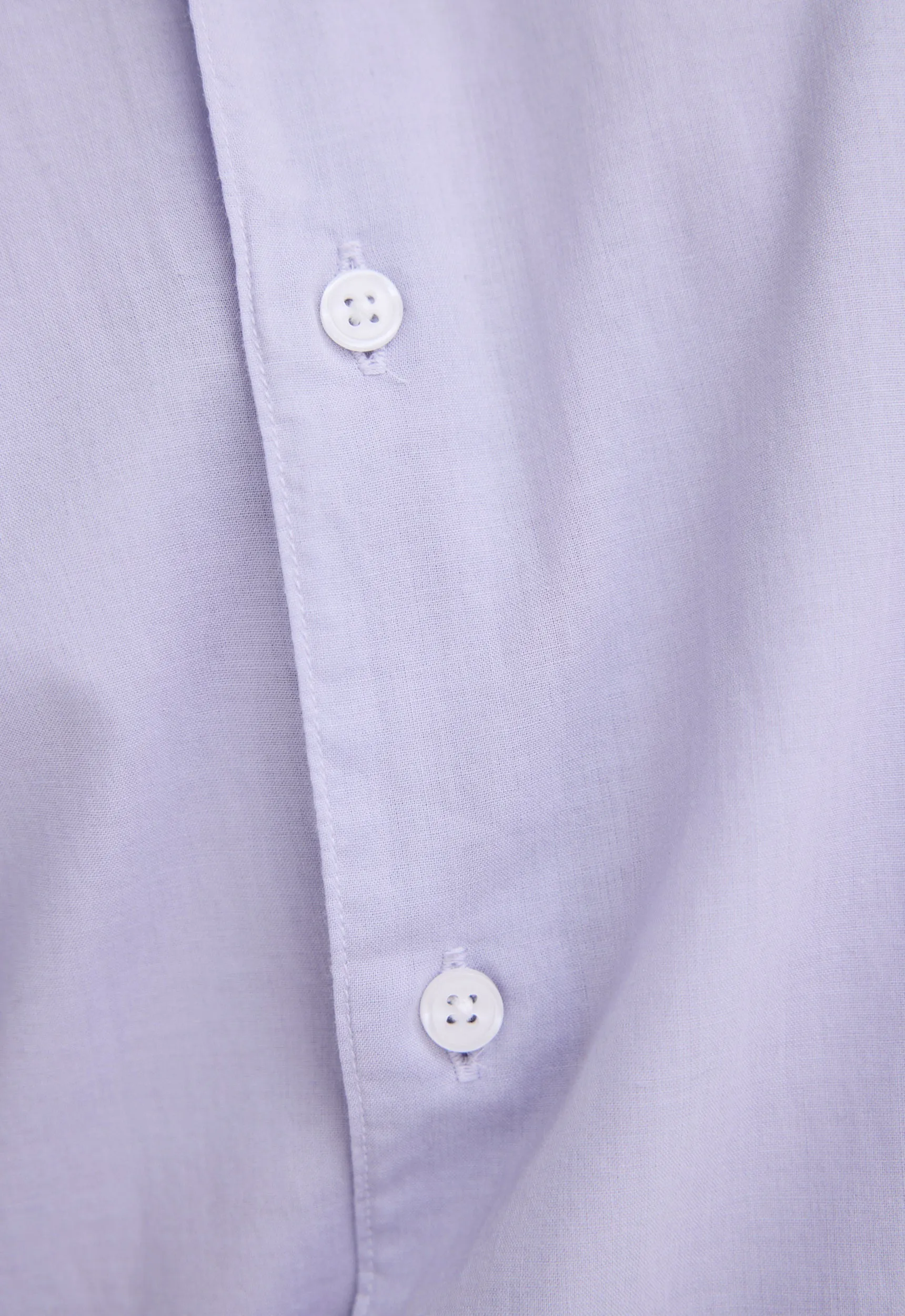 Folded Collar Cotton Shirt - Orbit Lilac