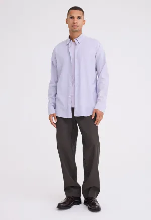 Folded Collar Cotton Shirt - Orbit Lilac