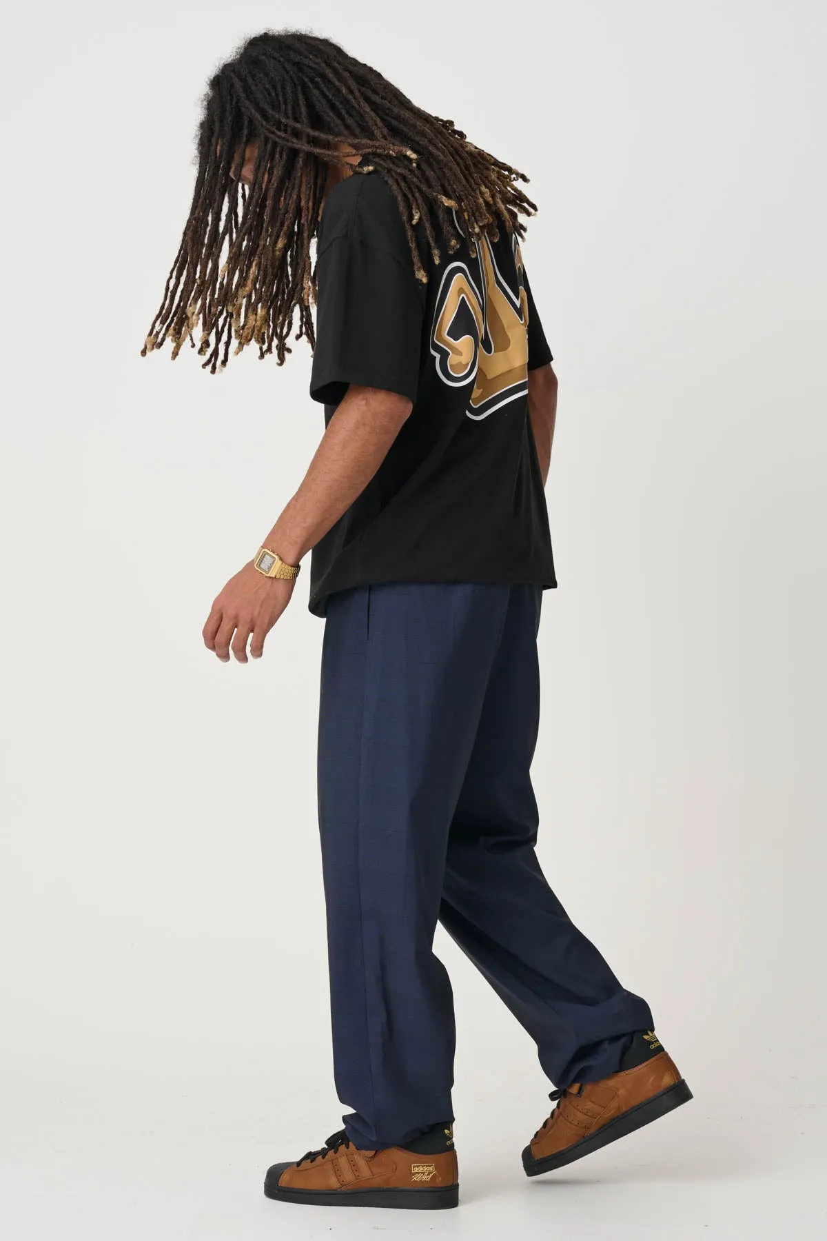 FOLDED CROWN TEE - SOLID BLACK