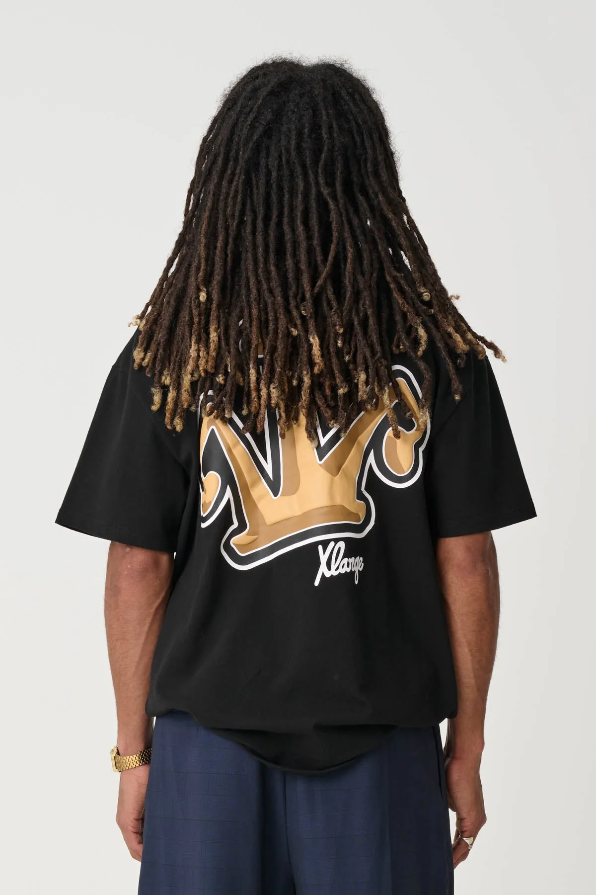 FOLDED CROWN TEE - SOLID BLACK