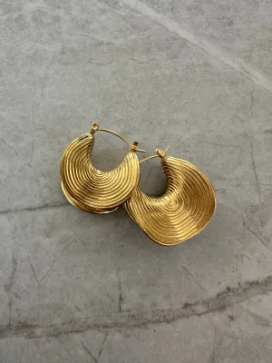 Folded Hoop Earrings
