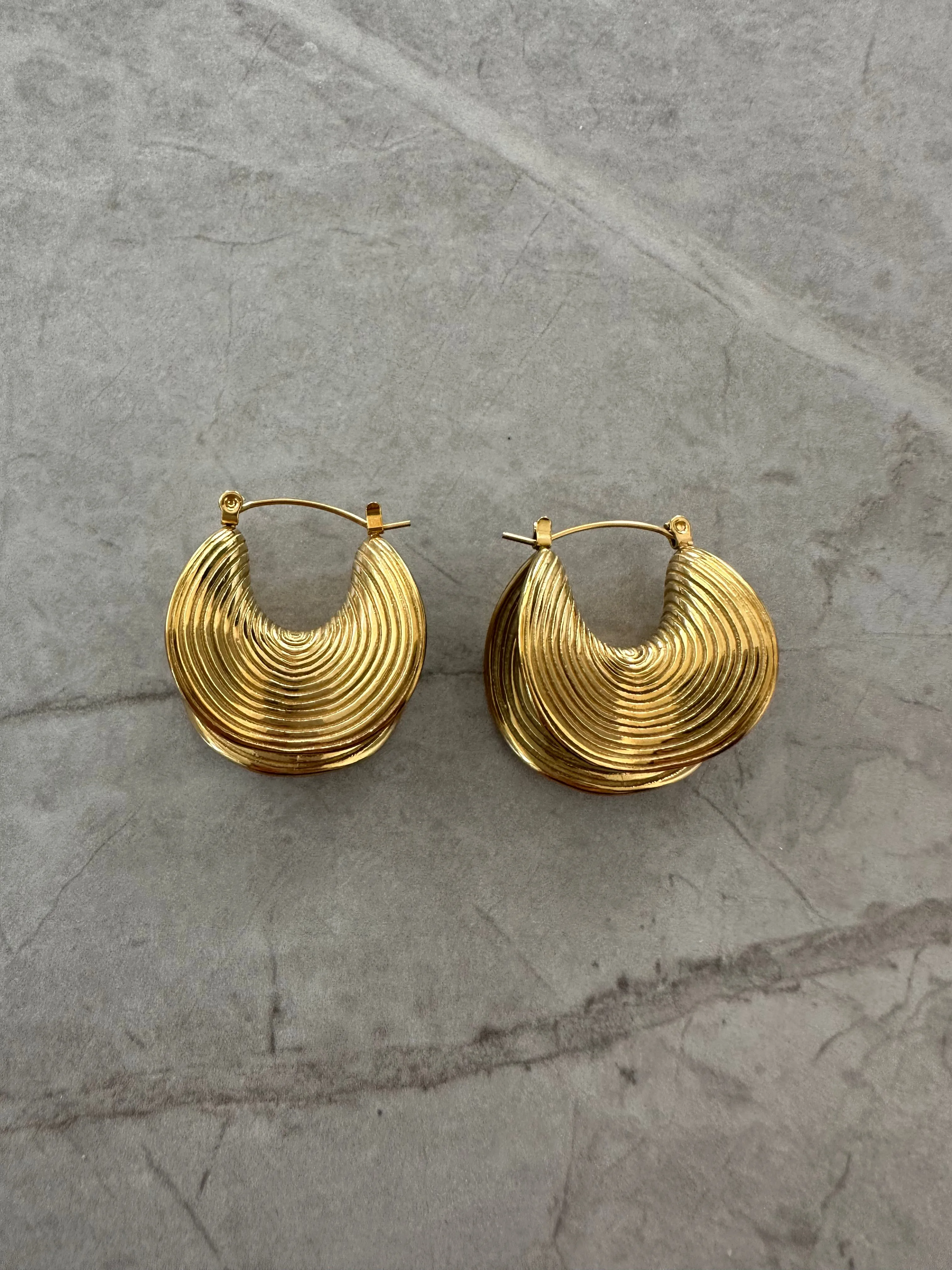 Folded Hoop Earrings