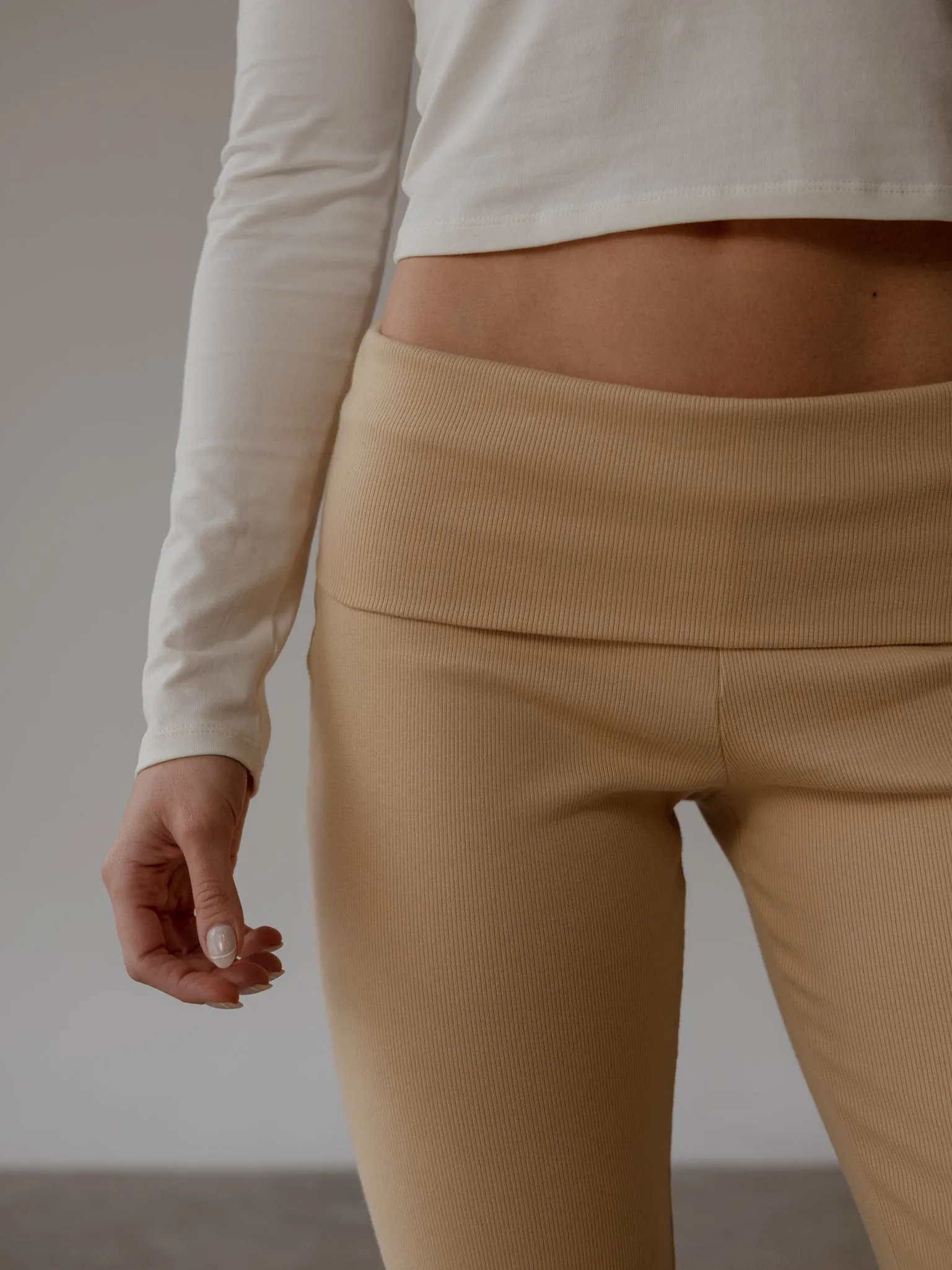 FOLDED LOUNGE PANT - SAND