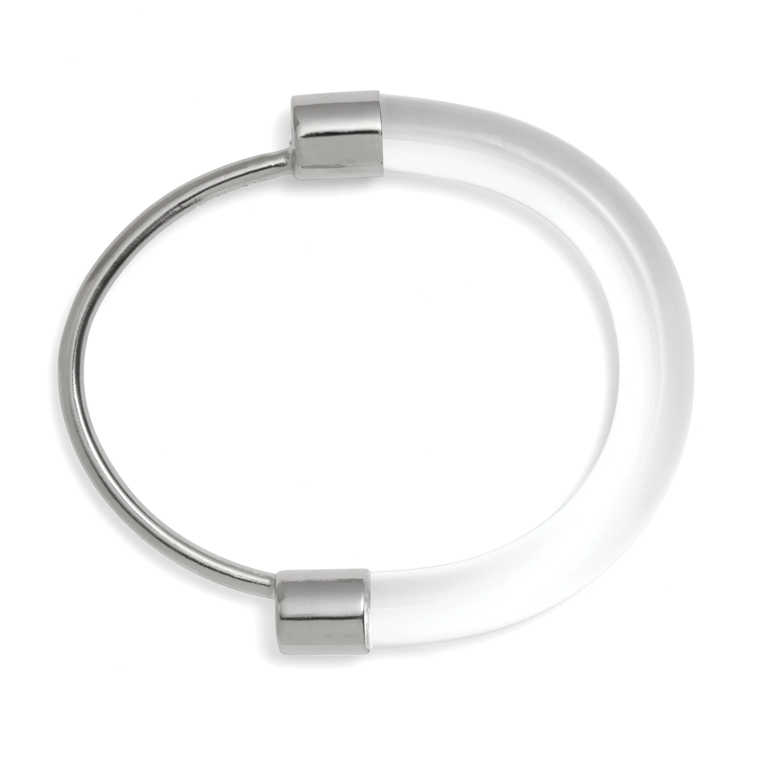 Fraction Bracelet in Rhodium and Clear