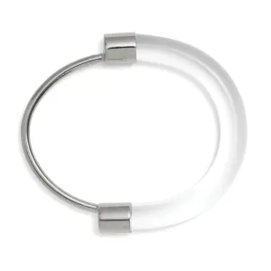 Fraction Bracelet in Rhodium and Clear