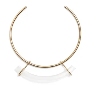 Fraction Collar in Gold and Clear