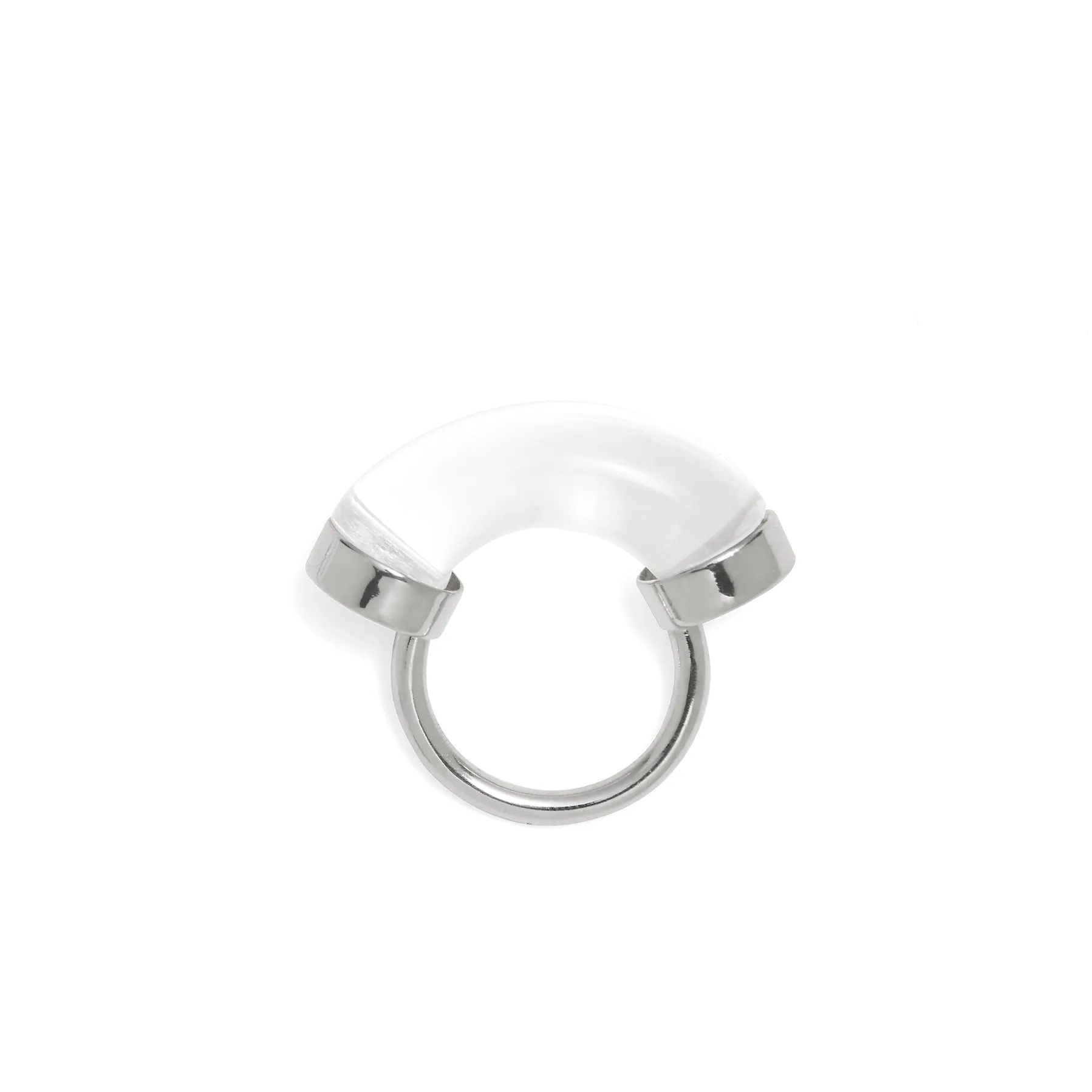Fraction Ring in Rhodium and Clear