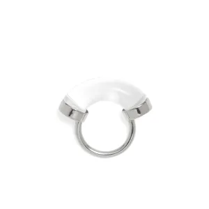 Fraction Ring in Rhodium and Clear