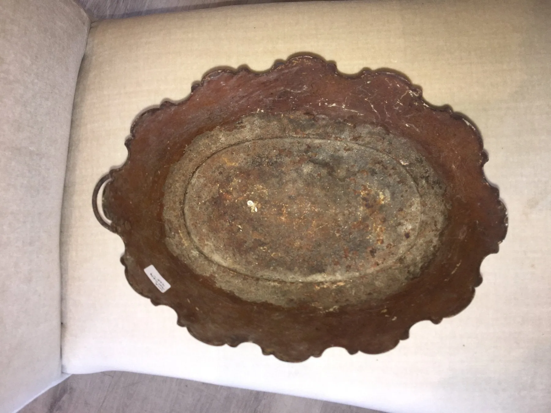 French Empire Black and Gilt Decorated Tole Verriere (Monteith)