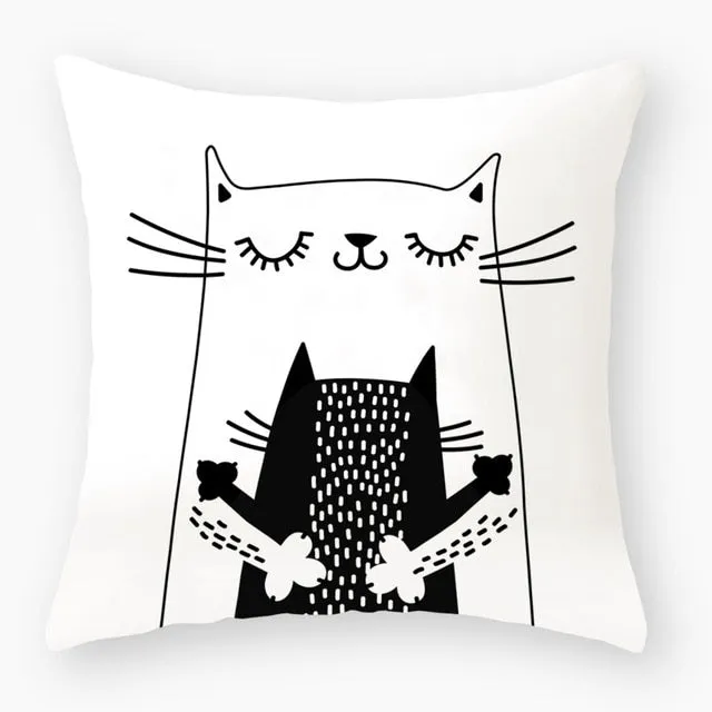 Funny Cat Cartoon Character Cat Cushions