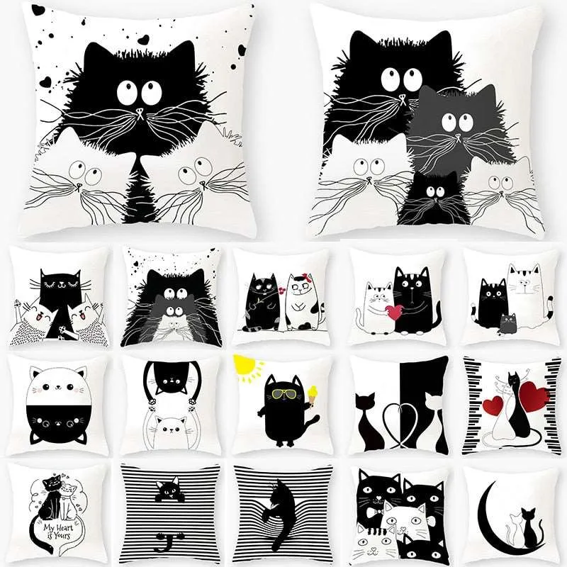 Funny Cat Cartoon Character Cat Cushions