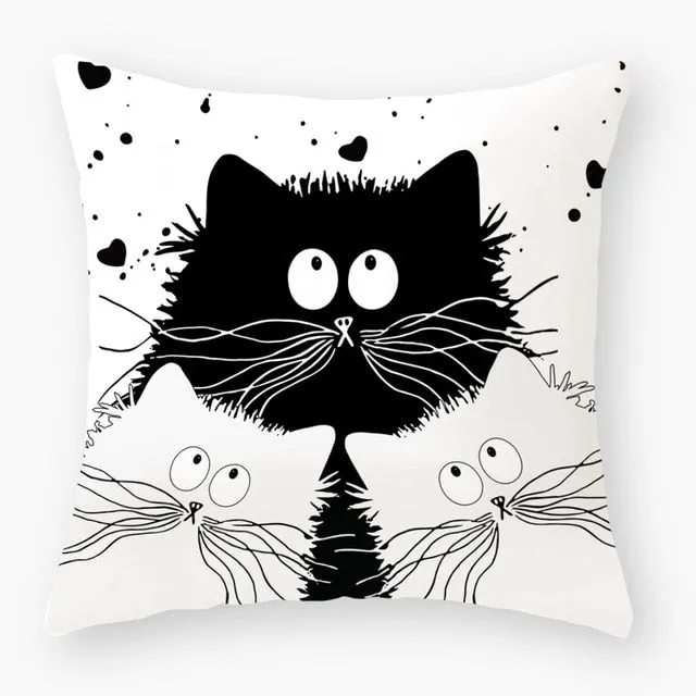 Funny Cat Cartoon Character Cat Cushions