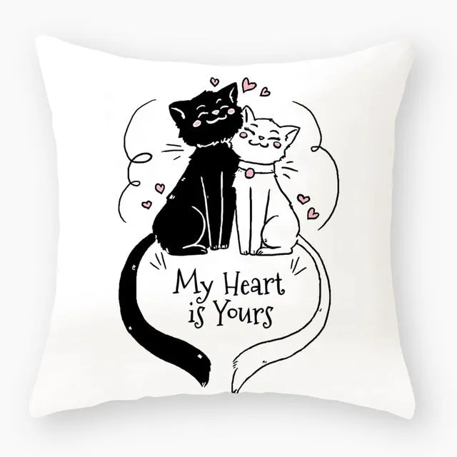 Funny Cat Cartoon Character Cat Cushions
