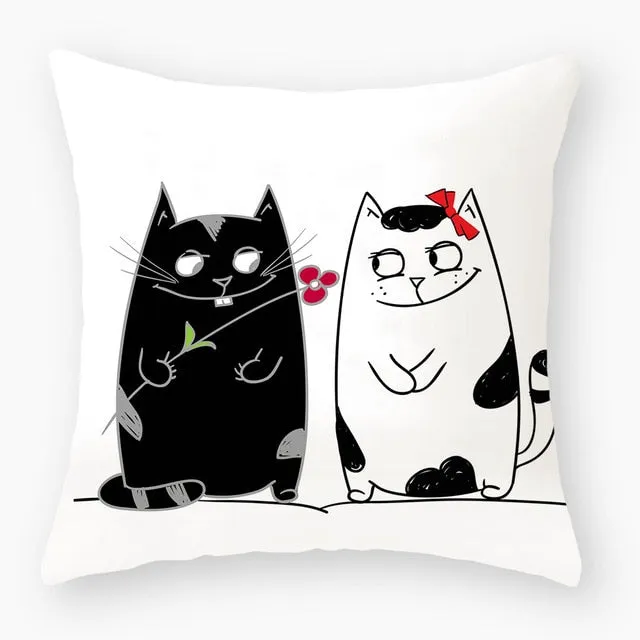 Funny Cat Cartoon Character Cat Cushions