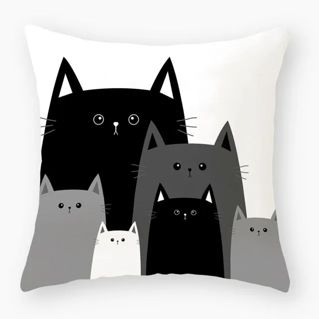 Funny Cat Cartoon Character Cat Cushions