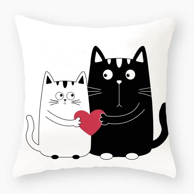 Funny Cat Cartoon Character Cat Cushions