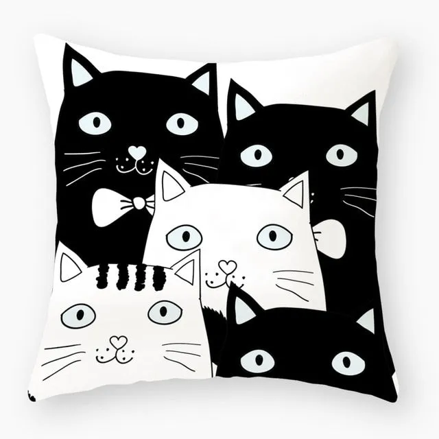 Funny Cat Cartoon Character Cat Cushions
