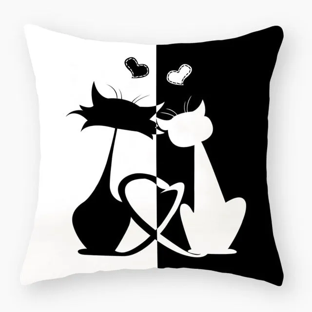 Funny Cat Cartoon Character Cat Cushions