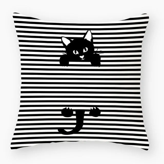 Funny Cat Cartoon Character Cat Cushions