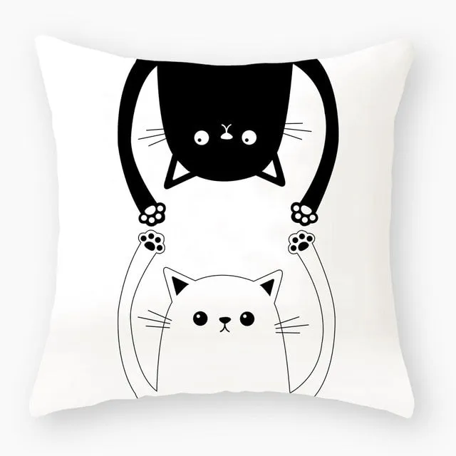 Funny Cat Cartoon Character Cat Cushions