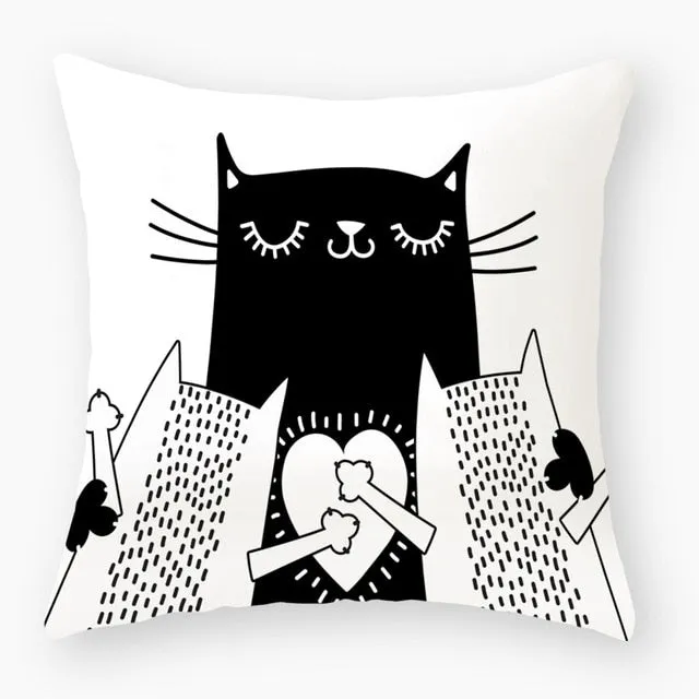 Funny Cat Cartoon Character Cat Cushions