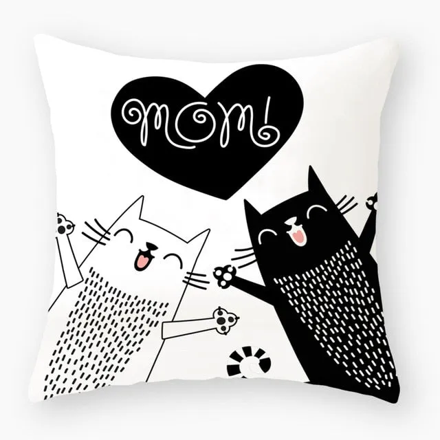 Funny Cat Cartoon Character Cat Cushions