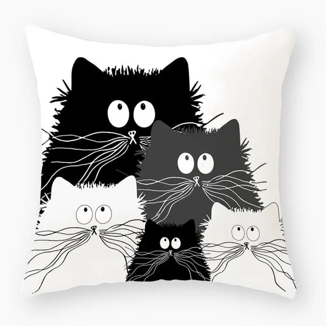Funny Cat Cartoon Character Cat Cushions