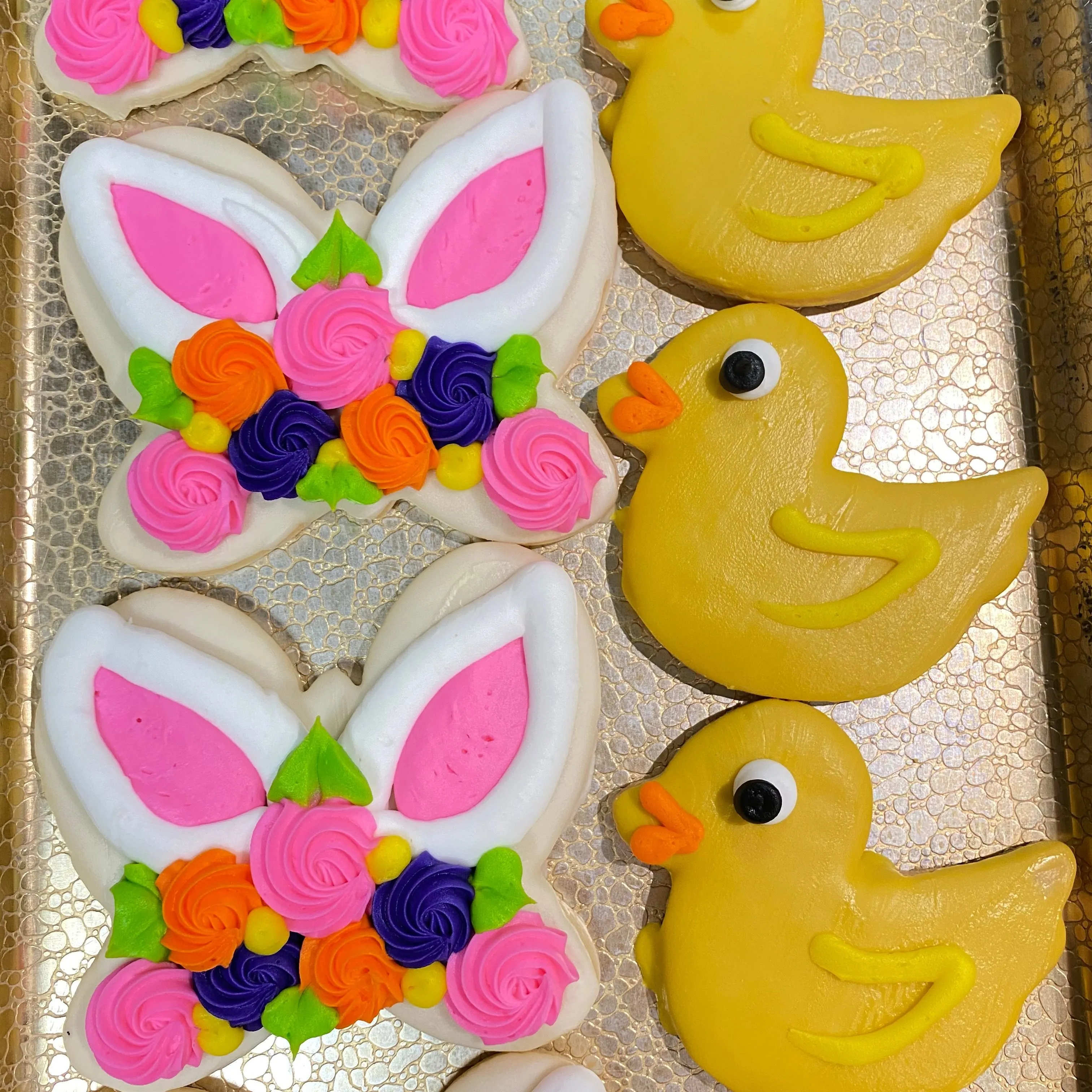 Garden Bunny or Chick Decorated Cookie