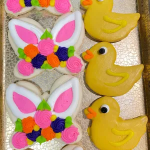 Garden Bunny or Chick Decorated Cookie