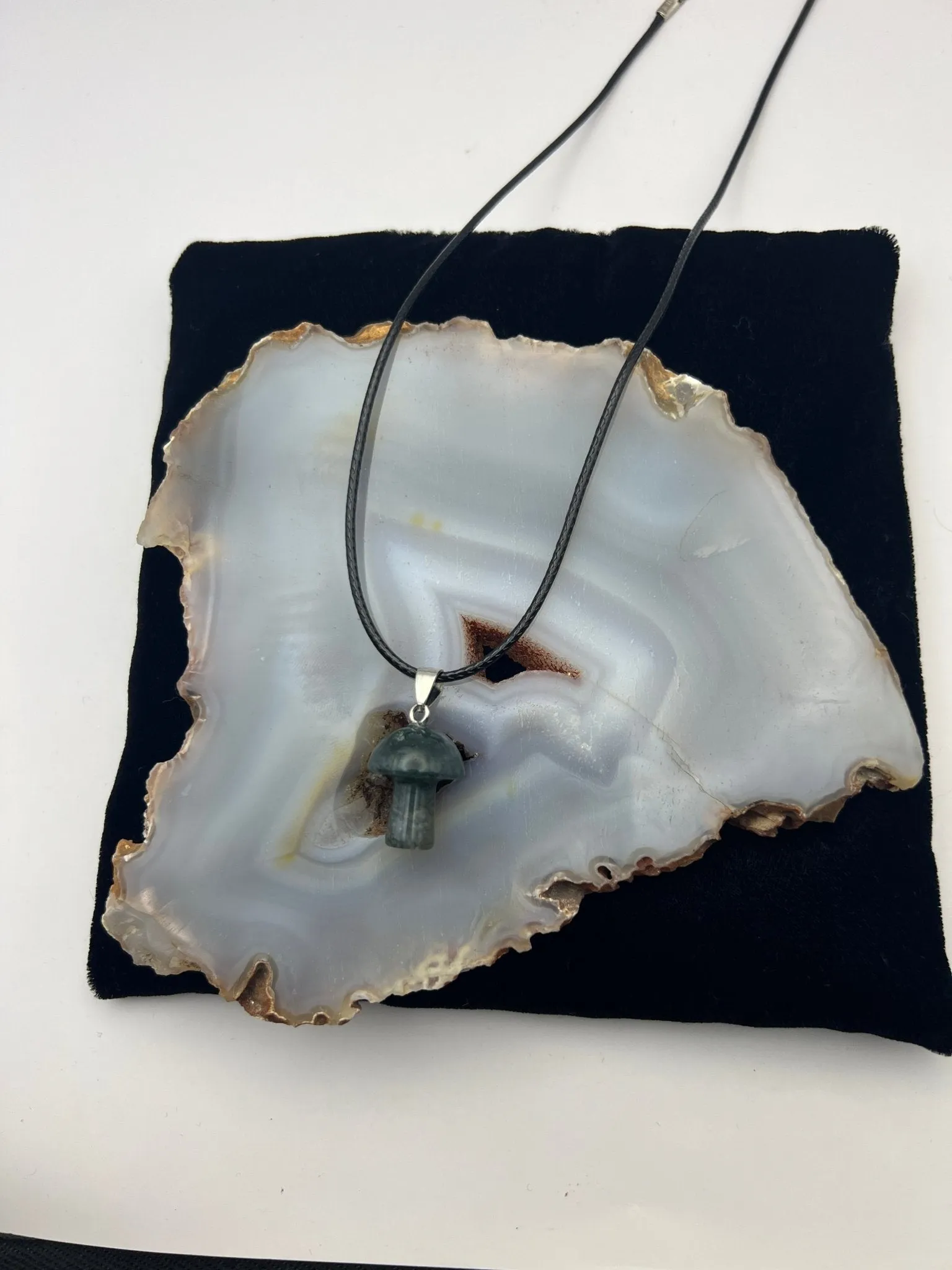Gemstone Mushroom Pendant