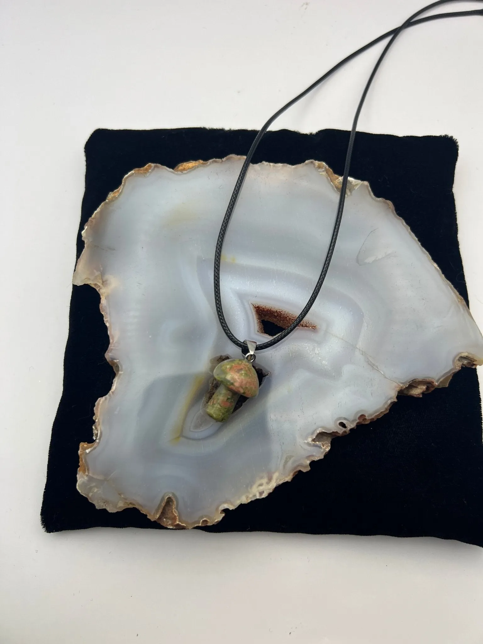 Gemstone Mushroom Pendant
